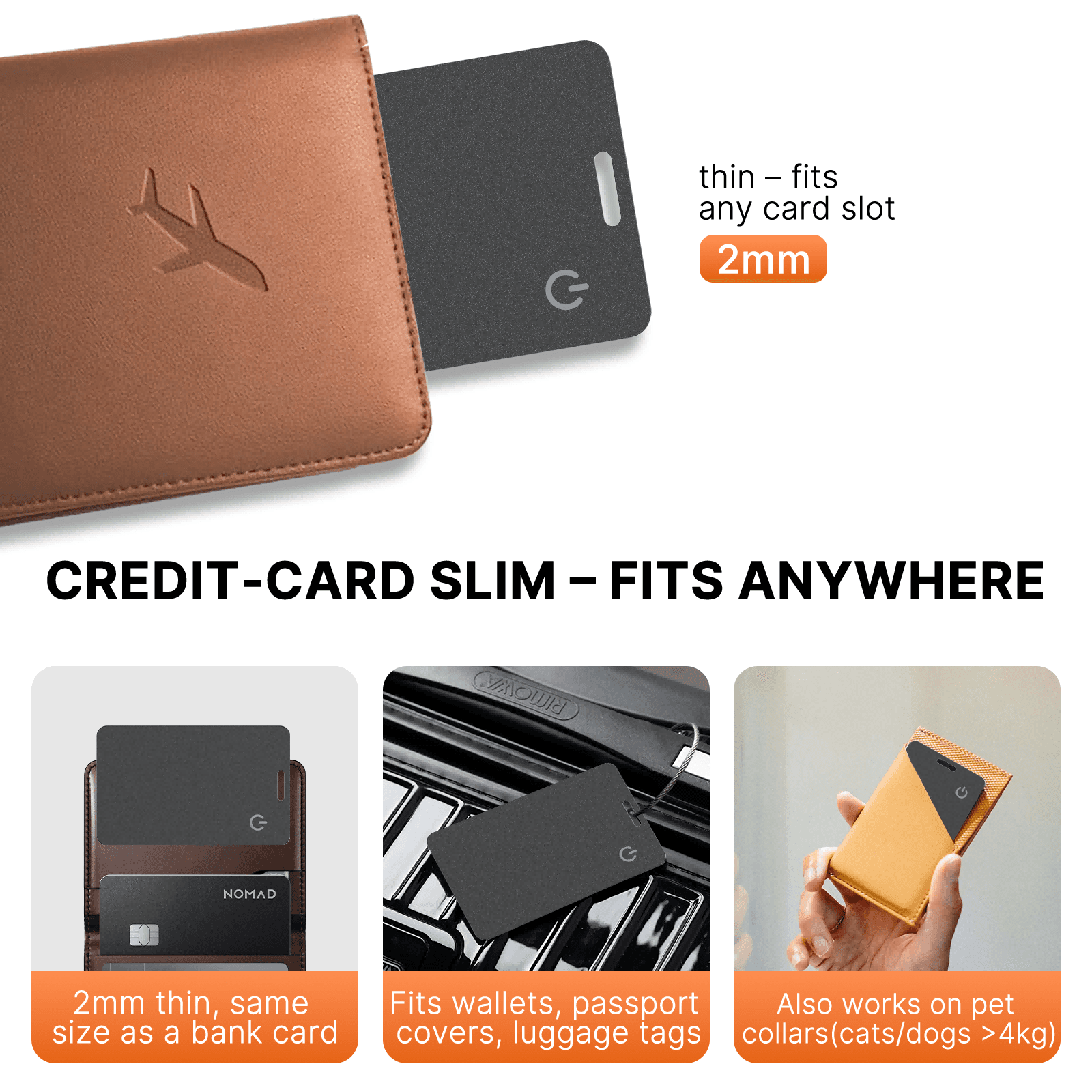 Smart Card Tracker For Find My, Anti-Lost Locator IP68 Waterproof Built-in Speaker, 90-Day Battery Life, Ultra-Slim Wallet Tracker 2