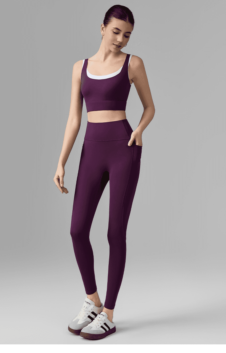 Women's Yoga Pants With Phone Pocket, Mesh Spliced Fitness Trousers For Outdoor Sports, Running And Yoga 2