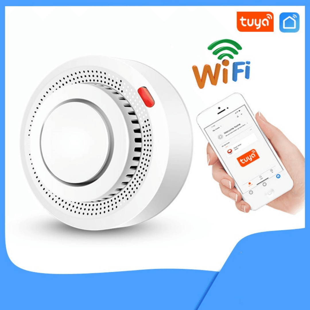 T Uya Home WiFi Smoke Detector, Mini Smart Fire Detector With App Alert Notification, 8 X 3.8 Cm  Without Battery 4
