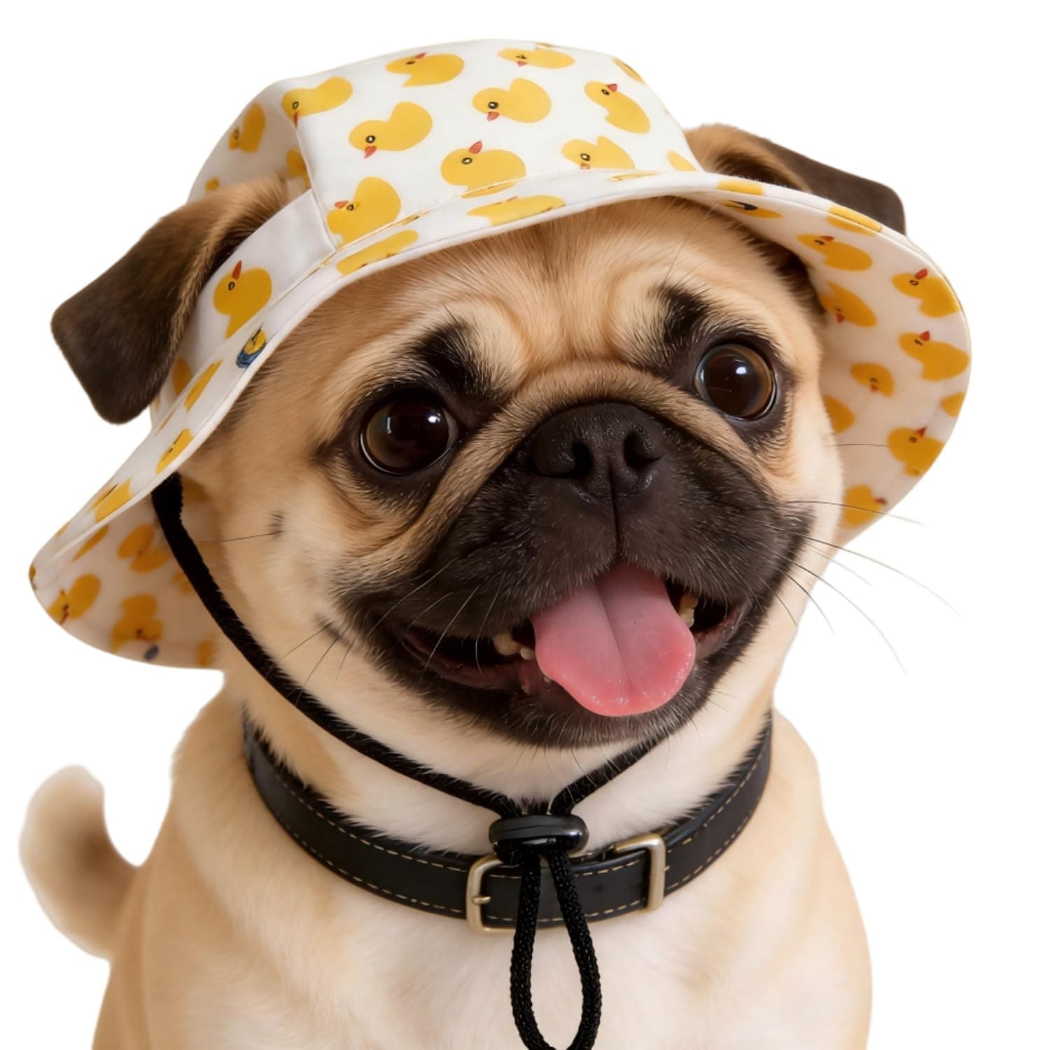 Dog Bucket Hat With Ear Holes Adjustment Summer Beach Visor Sunscreen Cap Suitable For Dog And Cat 4