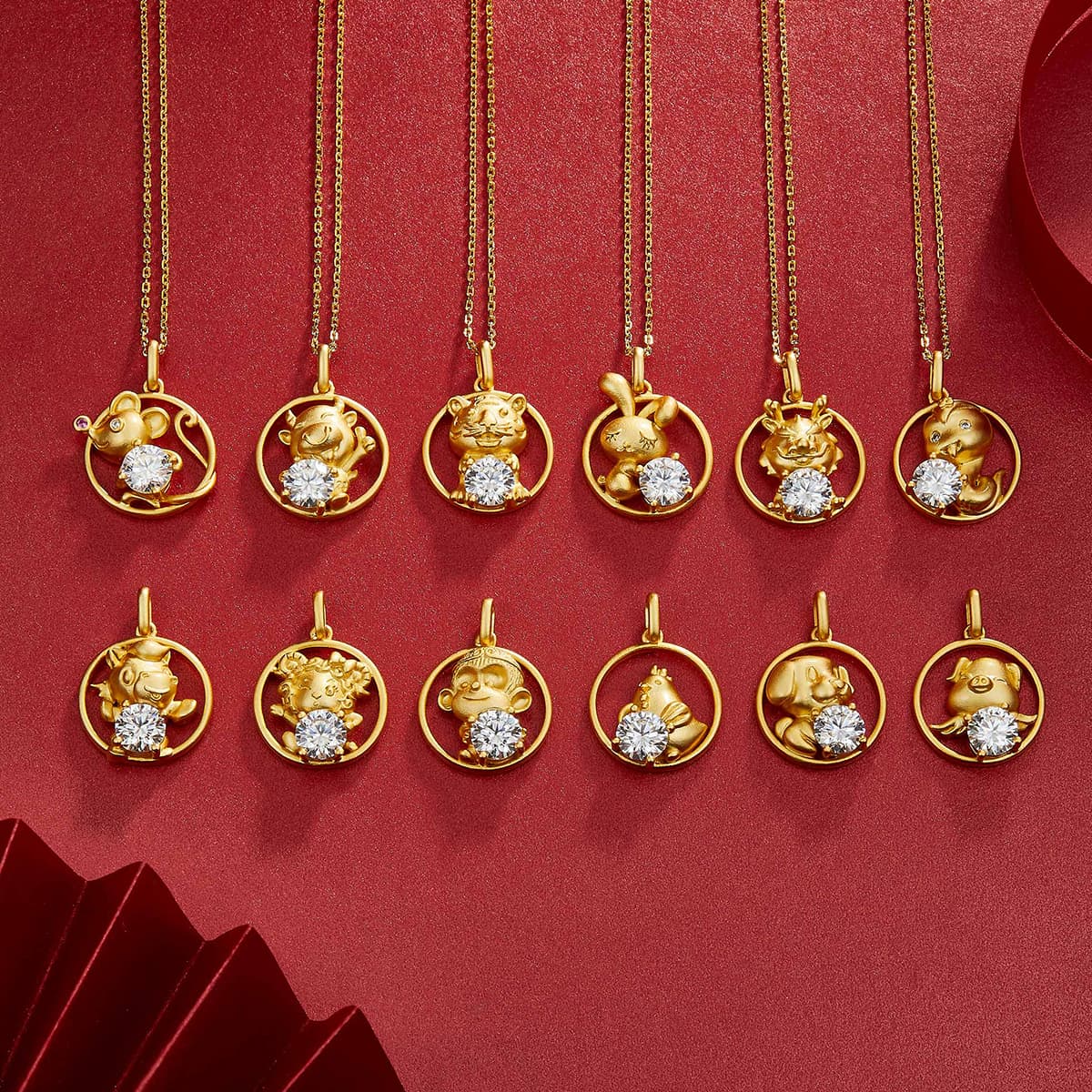 S925 Sterling Silver Gold Plated 1ct D Color VVS1 Moissanite Tiger Necklace 5g Chinese Zodiac Benmingnian Gift GRA Certified Gift Box 2