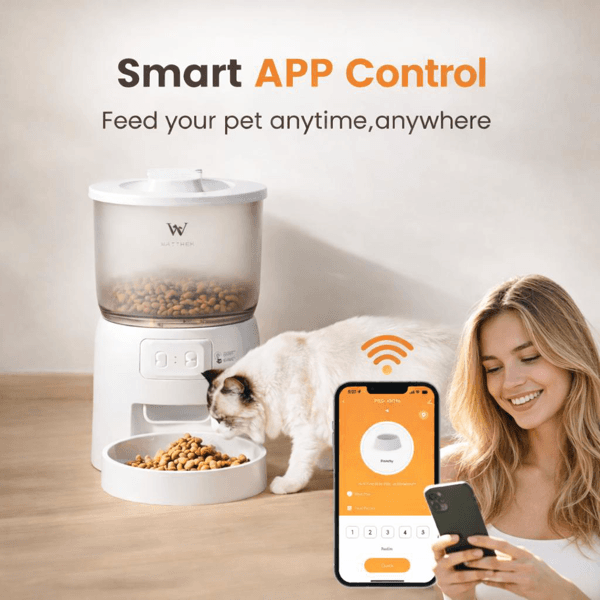 Smart Pet Feeder 3L Automatic Food Dispenser For Cats, Dogs Small Pets Indoor, Timed And Quantitative Dry Food Cat Feeder Kibble, Feeding