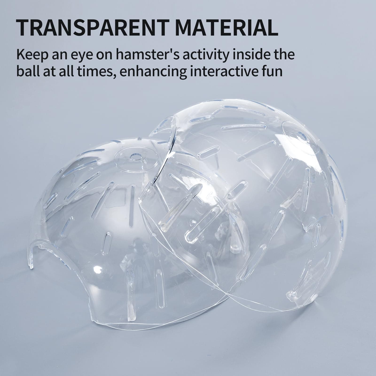 7.9 Inch Hamster Ball, Running Ball Toy, Transparent, Breathable, Reduce Stress, Promote Exercise Health, Easy To Clean, Hamster Accessory, For Syrian  Hamster, Gerbils, Mice, Small Pets 2