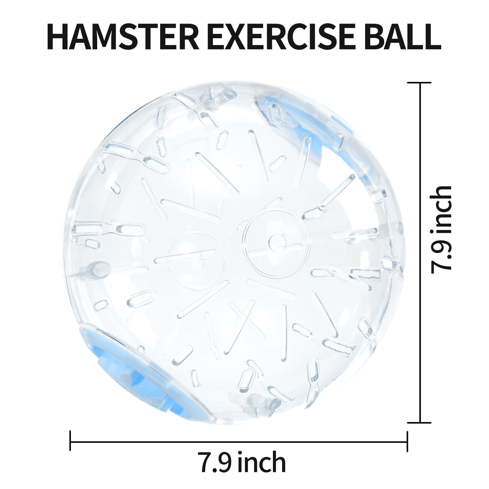 7.9 Inch Hamster Ball, Running Ball Toy, Transparent, Breathable, Reduce Stress, Promote Exercise Health, Easy To Clean, Hamster Accessory, For Syrian  Hamster, Gerbils, Mice, Small Pets 4