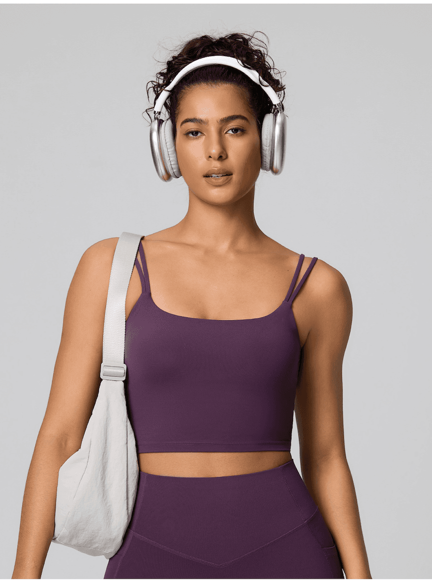 Sling Yoga Top With Open Back, Shockproof Sports Bra For Running, Fitness And Workout
