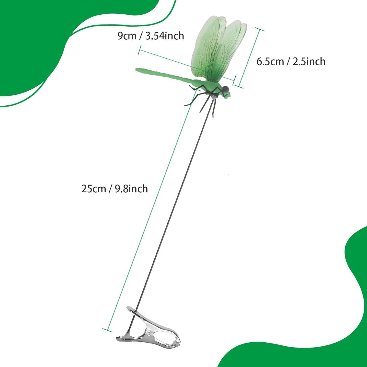 4 PCS Dragonfly Clips To Keep Bugs Away  Realistic Dragonfly Decoy For Bug Prevention  Fake Dragon Fly Mosquito Deterrent For Hat & Horse  Fly Scare Devices For Garden Stakes Decor & Yard 2