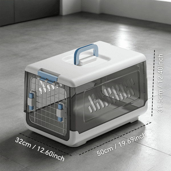 White Aviation Enclosed Cat Litter Box With Handle, Spacious Anti Tracking Cat Toilet, Ideal Choice For Indoor Cats And Travel 2
