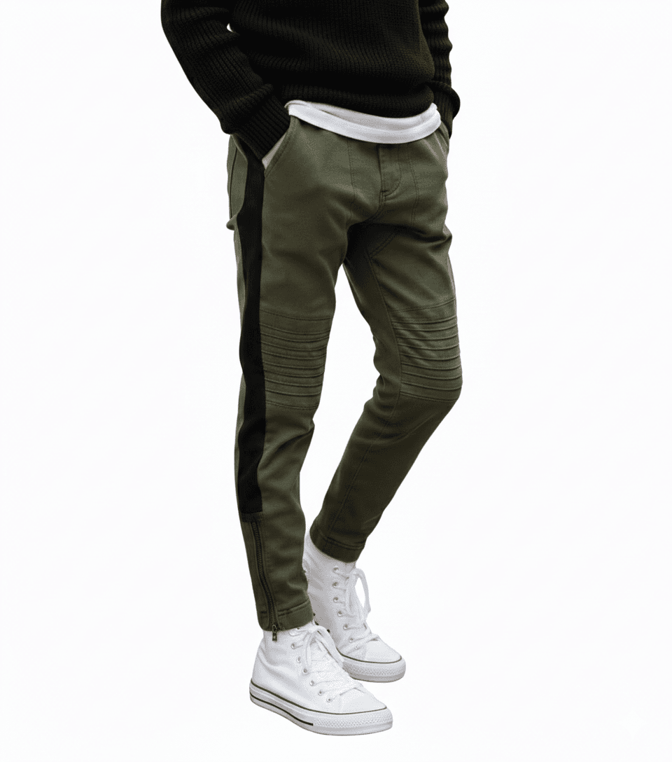 Boys Slim Fit Grey School Trousers Kids Smart Casual Pants Elastic Waist 6-12Y 4