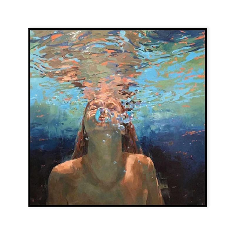Hand-Painted Oil Painting Canvas Acrylic Modern Wall Art Abstract Texture Swimming Lover Artwork Home Decoration For Bedroom Living Room Decor 2