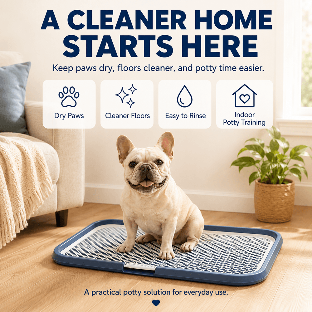Dog Potty Tray With Removable Grating, Leak-Proof Indoor Dog Toilet For Puppy Training 3