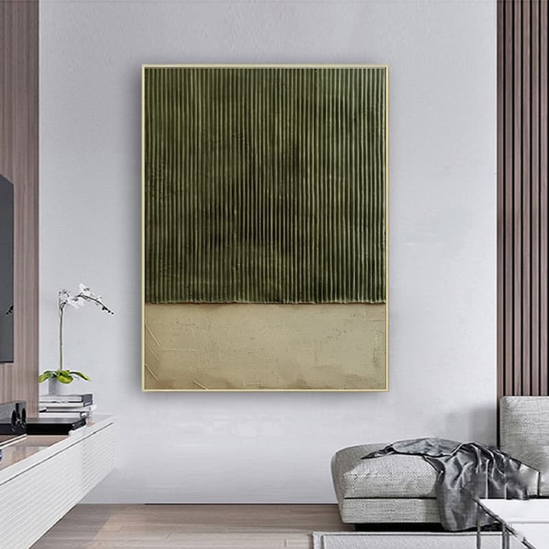 Hand-Painted Oil Painting Canvas Acrylic Modern Wall Art Green Modern Abstract Texture  Artwork Home Decoration For Bedroom Living Room Decor