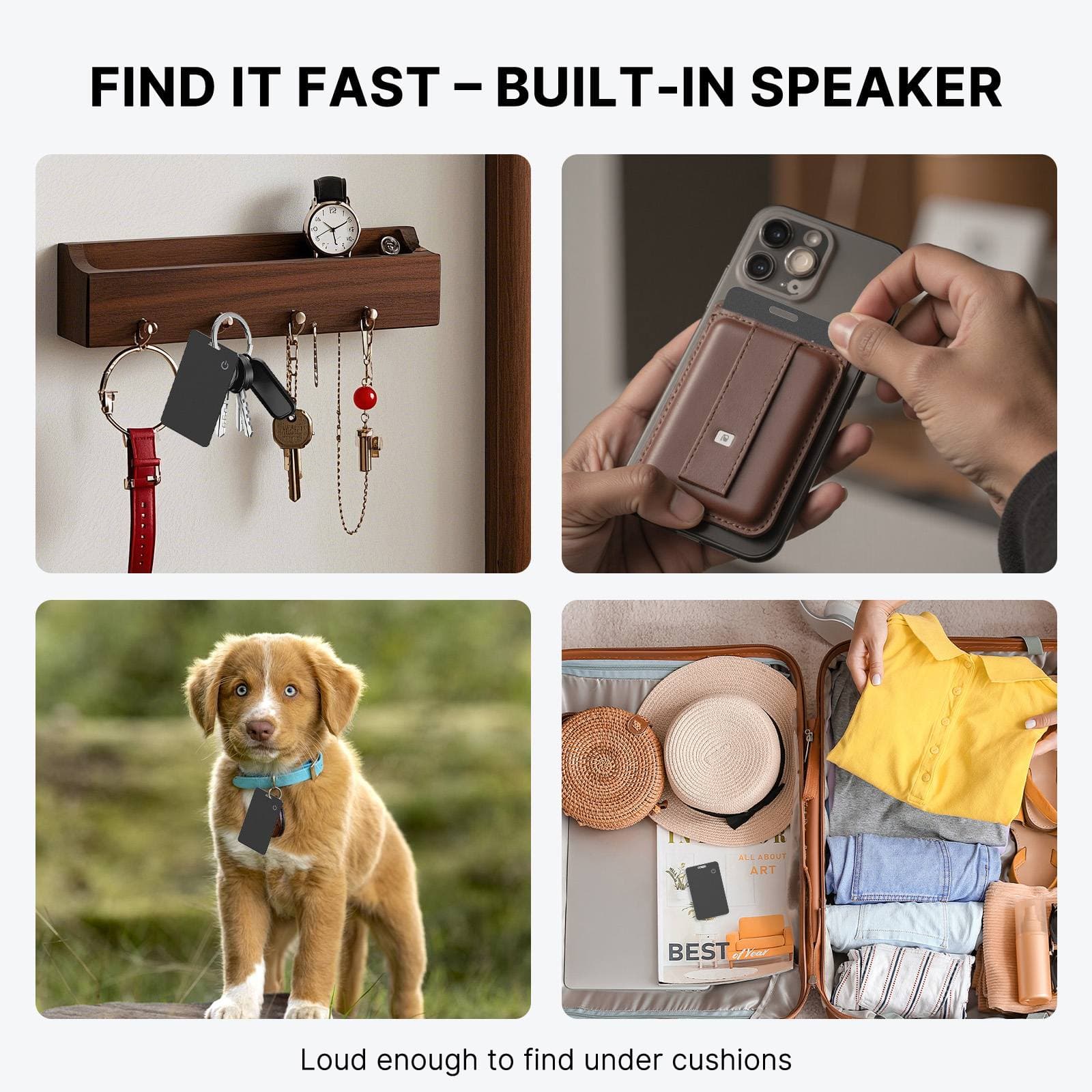 Smart Card Tracker For Find My, Anti-Lost Locator IP68 Waterproof Built-in Speaker, 90-Day Battery Life, Ultra-Slim Wallet Tracker 3
