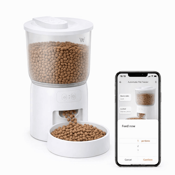 Smart Pet Feeder 3L Automatic Food Dispenser For Cats, Dogs Small Pets Indoor, Timed And Quantitative Dry Food Cat Feeder Kibble, Feeding 4