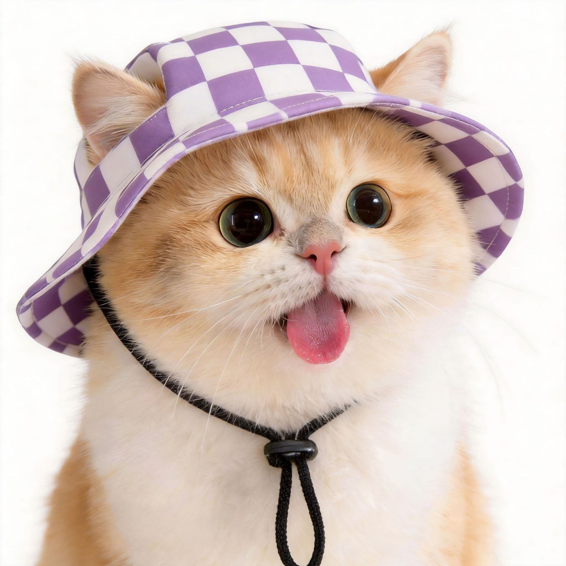 Dog Bucket Hat With Ear Holes Adjustment Summer Beach Visor Sunscreen Cap Suitable For Dog And Cat 3