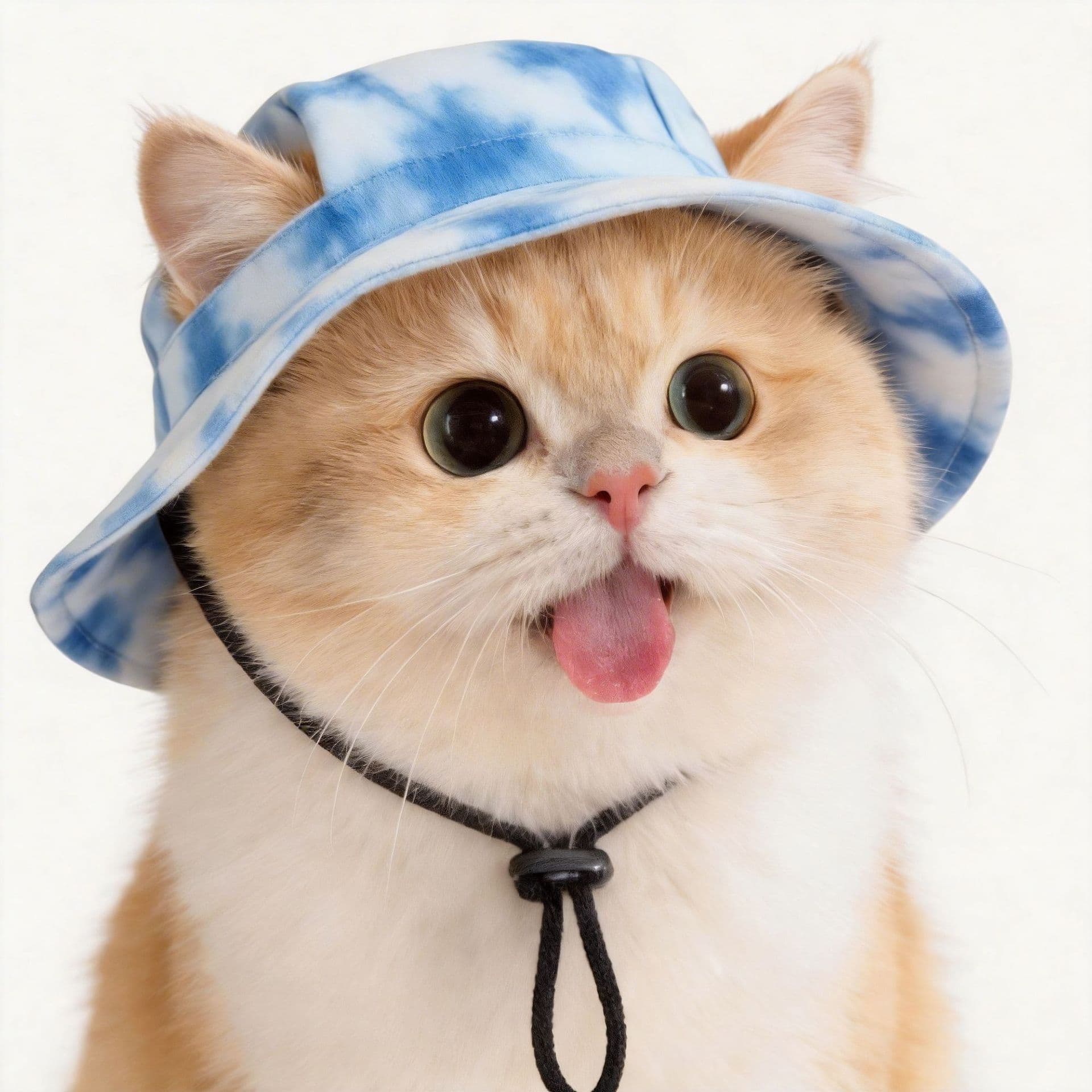 Dog Bucket Hat With Ear Holes Adjustment Summer Beach Visor Sunscreen Cap Suitable For Dog And Cat 2