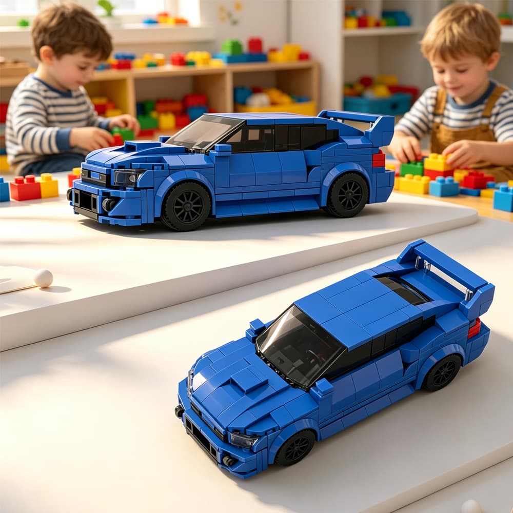 303PCS Sports Car Toy Building Set Winged Leopard WRX-StiS 4