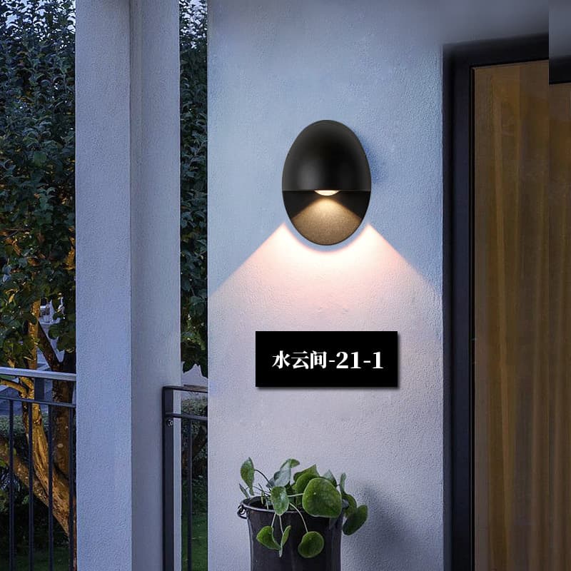 LED Wall Lamp House Number Light Outdoor Waterproof Modern Minimalist Creative 3
